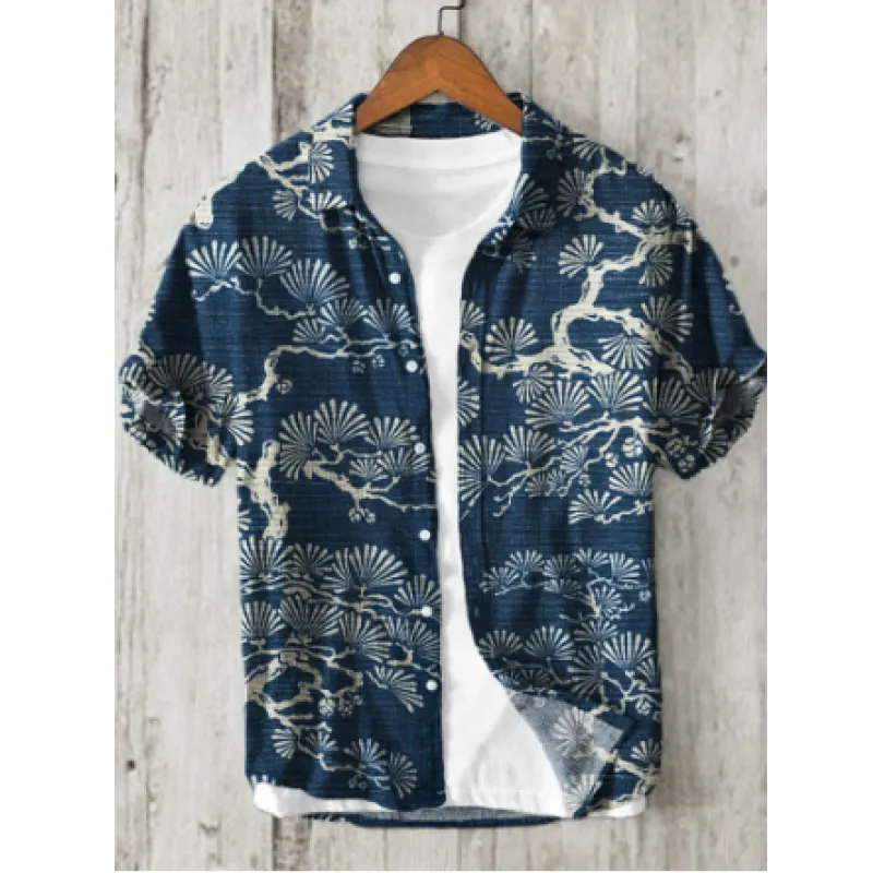 New Casual Printed Hawaiian Shirt Men - Image 10